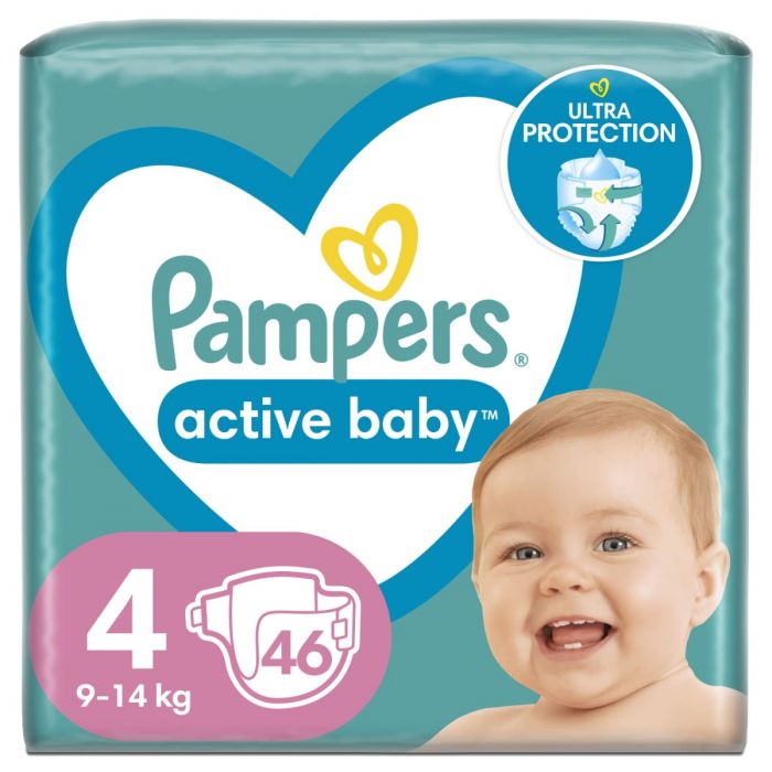 Підгузки Pampers Active Baby розмір 4 (9-14 кг) №46 купити
