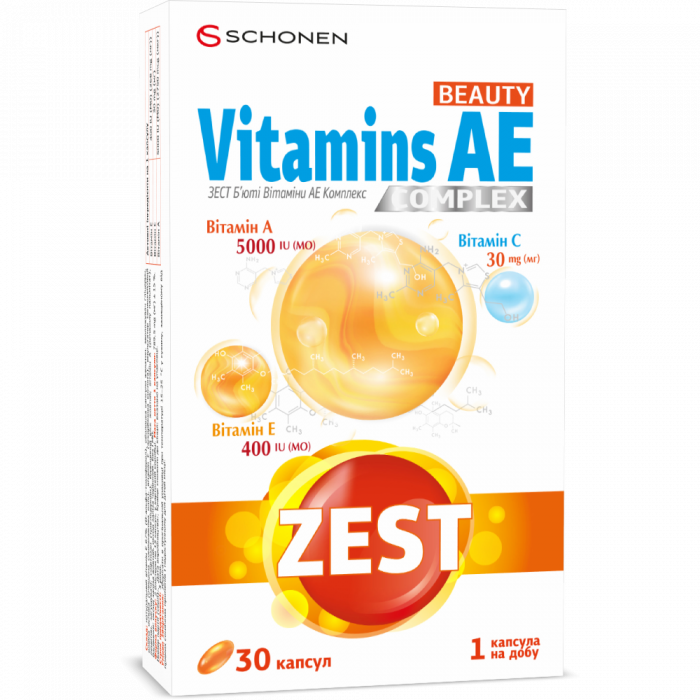 Zest (Зест) Vitamins AE (Витамины АЕ) капсулы №30 в Украине