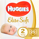 Подгузники Huggies Elite Soft Newborn 2 (4-6 кг) 25 шт фото foto 2