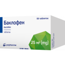 Баклофен 25 мг таблетки №50 в інтернет-аптеці foto 1