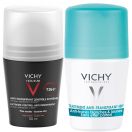 Промо-набір Vichy з 2-х кулькових дезодорантів екстра-сильної дії для чоловіків і дезодорант проти білих і жовтих плям для жінок -40% на другий в аптеці foto 1